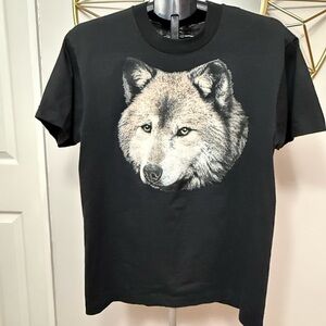 Vintage Wolf Big Graphic Screen Stars Best Tag T-shirt Large Size Made in USA